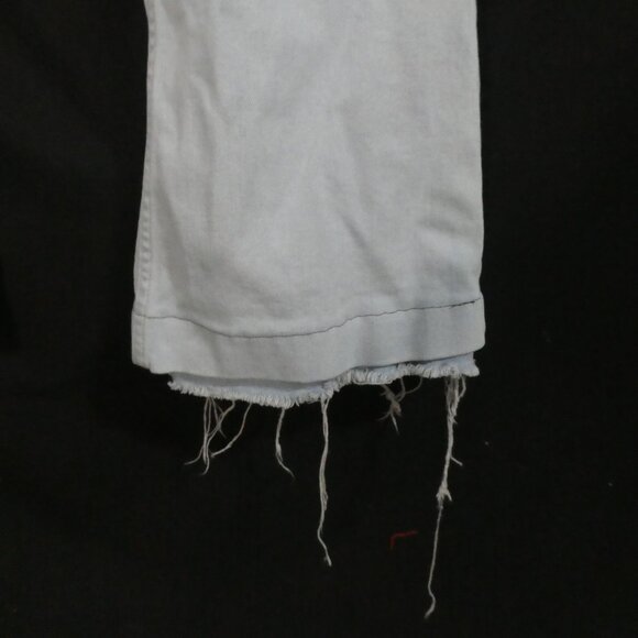 ZARA BASIC - Z1975 Denim | size 4 | Light Blue Flared Pants With Raw Hem - Picture 9 of 16